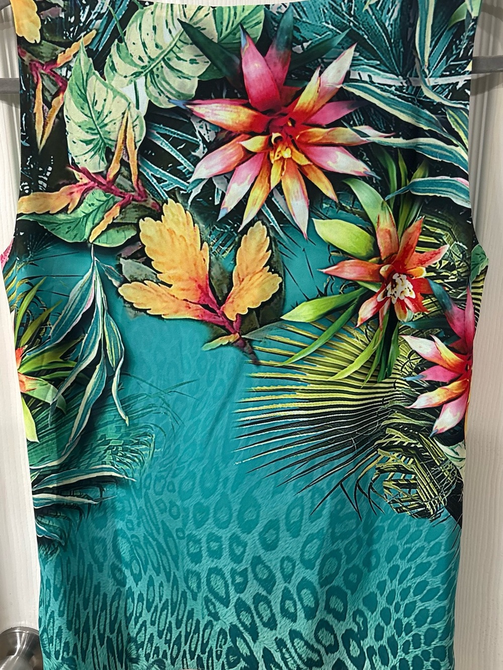 2 Pc. CHICO’S Tropical Print Set-tank & Jacket-Chico’s sz 1 or 8-10 LIGHTWEIGHT - Picture 7 of 9